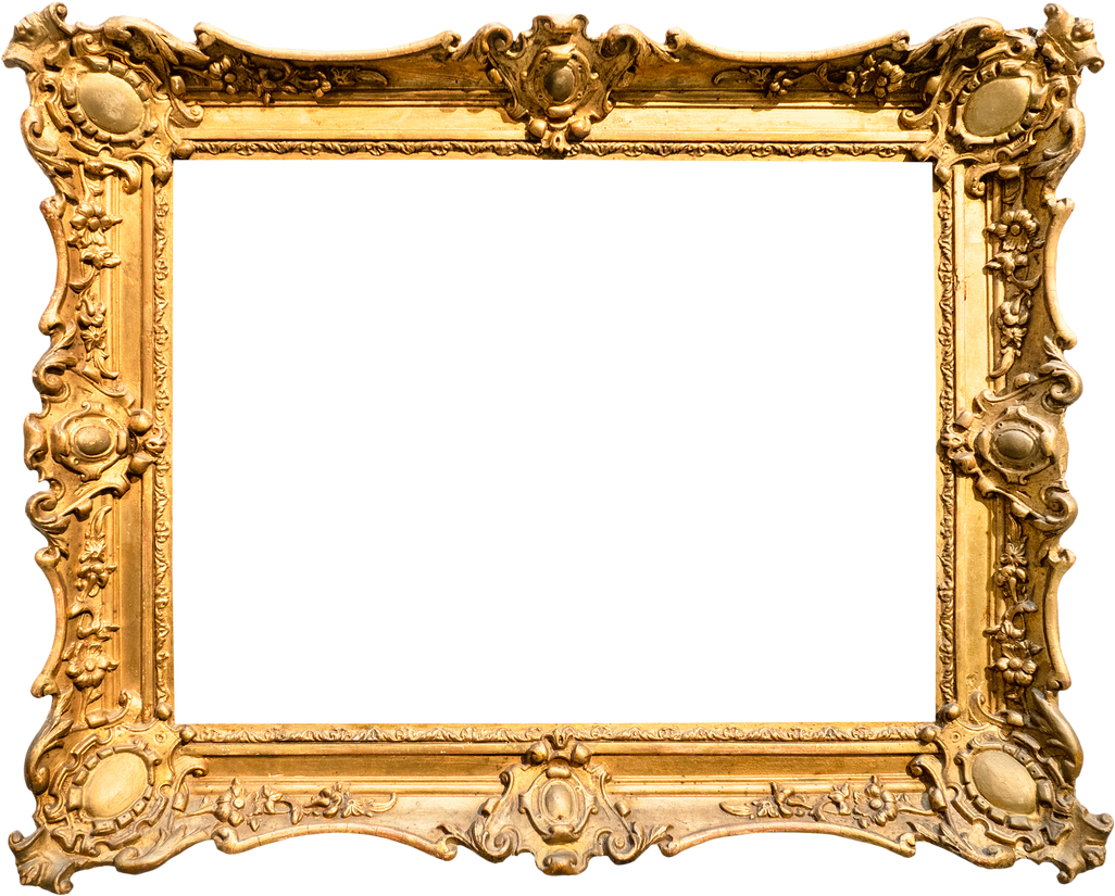 Vintage Wide Decorated Baroque Painting Frame